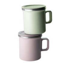 이중구조 JVR 모노 스텐머그 2p set, 블루, 핑크