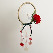 [호유즈] ]호유즈꽃집 카네이션(레드) 드림캐쳐 자개모빌 DIY-KIT_딸기버터(L), 딸기버터(L)
