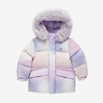 뉴발란스키즈 스노파리 코쿤핏 다운점퍼 퍼플 털 패딩 구스 유아동 프리미엄 방한 아우터