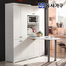 동서가구 올리브 식탁 겸 렌지대 600 주방수납장 DF630913, 화이트