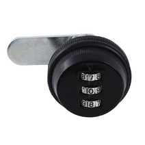 우편수취함 우편함 다세대 고충처리함 벽걸이2021 3 자리 콤비네이션 캠 잠금 장치 20-30mm 열쇠 없는 암, 04 Black_01 20mm