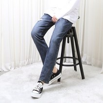 루케테 히든밴딩 해짐워싱 하이스판 블루블랙 청바지(CUDG9452)