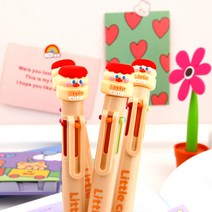 일호장신구 유산균 아저씨 6색 볼펜 귀여운 특이한 유니크 인싸 펜 필기구 팬시, 유산균아저씨6색볼펜