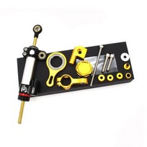 YAMAHA 야마하 CNC 알루미늄 조정 가능한 오토바이 스티어링 안정 댐퍼 브래킷 마운트 키트 YZF R6 2006-2017/ R1 2009-2012 실버, C