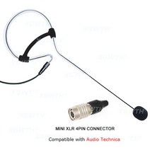 무선핀마이크 헤드셋 마이크 블랙 싱글 이어훅 전 방향 콘덴서 젠하이저 Shure AKG Audio Technica MiPro 무선, [06] For Audio Technica
