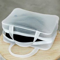 프리미엄 방수 반투명 사각 파우치 대형