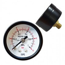 계기 일반 압력계 D타입 40파이 동파 측정기기 설비 소방배관 보일러배관 수도배관 가스배관 누수, 40파이25bar