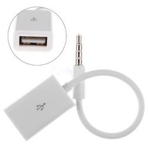 자동차 3.5mm 남성 AUX 오디오 플매트 카펫 러그 잭 USB 2.0 여성 변환기 코드 케이블 MP3 카보 Usb Tipo C 데이터, 01 White