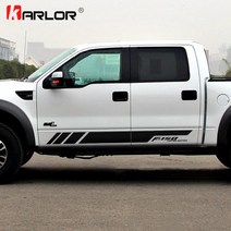 포드 레인저 랩터 F150 픽업용 자동차 차량용 양면 스티커 데칼 장식 1쌍, 05 YELLOW_02 F250