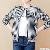 L.ONLIN SHOP여성 점퍼 바람막이 체크 집업 야구점퍼 캐주얼 pcw19 여성자켓 바람막이 자켓 바버 여성가디건 트렌치코트