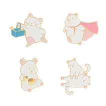 뺏지 굿즈 재미있는 동물 에나멜 핀 맞춤 타로 고양이 고래 펭귄 코스모넛 곰 팬더 레인보우 브로치 옷깃, 12 set13