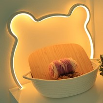 스캇홈 LED 3색 곰돌이 무드등, 블랙