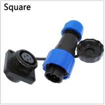 전기설비 케이블 커넥터 방수 커넥터 sp16 ip68 케이블 커넥터 플러그 및 소켓 암수 2 3 4 5 6 7 9 핀, 03 Square_05 6P