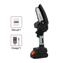 LUSQI-무선 전정 가위 6 인치 리튬 전기 톱 가지치기 절단 가지 치기 세트 정원 도구 1/2 개, [10] 4Inch Chainsaw set C
