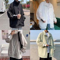 새로이 6DLX7BZ2 남자 여름 자외선 통기성 바람막이 후드 집업 자켓