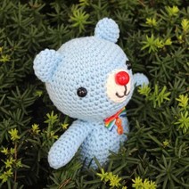 코바늘하나면돼 한손인형시리즈6 손뜨개인형 곰 뜨개질 DIY 패키지, 1개