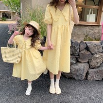 촬영 패밀리 가족 모녀 빅카라 커플룩 엄마 딸 여아 원피스 휴가 시밀러룩 여름 반팔 엄마랑 등원룩