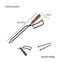 나무 장작 펠릿 캠핑용 고효율 겸용난로 가공기계 휴대용 캠핑 접이식 스테인레스 스틸 화목 스토브 액세서리 하이킹 야외 겨울 텐트 난방 장, [12] Carbon Poker