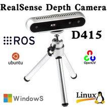 Realsense-인텔 3D 스캐닝 센서 심층 카메라 D415 ROS 로봇 AI 비전 체성감각 액션 얼굴 인식 개발, 한개옵션0