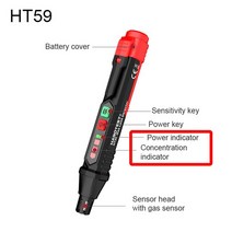 산소 가스 농도 측정기 가연성 가스 누출 감지기 펜 타입 0-1000PPM 사운드가시 경보 가정용 천연 CH4 CO, 01 HT59