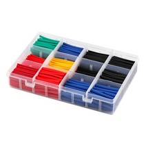 530pcs/박스 축소 폴리올레핀 열 수축 튜브 와이어 케이블 절연 슬리브 세트 2:1 방수 파이프, 01 530Pcs Boxed