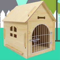 DIY 애견원목하우스 튼튼한 강아지지붕집 M 원목집 개