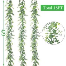 웨딩 파티 아치 조화 가랜드 덩쿨 인공 유칼립투스 화환 포, White Green
