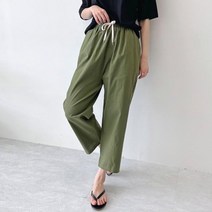 밴딩 세미 캐쥬얼 면바지 빅사이즈 여성바지 긴바지