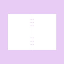 와우샵 6공 다이어리 무지 속지 A5 A6 45P 만년다이어리