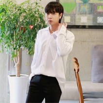 키작은남자 데일리 오버핏 오픈카라 셔츠