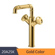 싱크대 주방 시공 셀프 설치 코브라 거위목 수전 헤드 수도 꼭지 교체 물 분지 수도꼭지 복고풍 산업 매트 블랙 황동 믹서 탭 욕실 차가운 듀얼 핸들 2025, Gold_CHINA