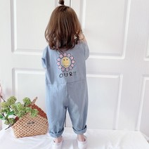 트렌드하고 귀여운 아동 점프수트 얇은원단 봄 여름 멜빵바지 발랄하고하고 편안하게