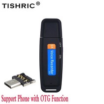 녹취 소형녹음기 상시녹음기 tishric u-disk 미니 보이스 레코더 펜 디지털 딕, 협력사, 32GB, 검은색 Type-c 어댑터
