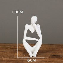 인테리어편집샵 스톤오브제 공예 노르딕 아트 추상 사상가 동상 유럽 스타일 수 지 사무실 홈 데스크탑 장식 조각 장식품, 11 S-D-02