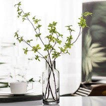 인테리어 도자기 이케바나화병 미니꽃병 유리화병, 04. 심플A 두 개의 모조 종잎