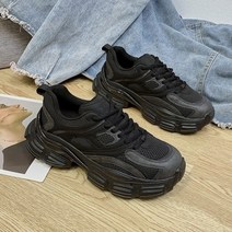 발편한 키높이 스니커즈 단화 어글리슈즈 여성가을용 캔버스 레이스업 미드 힐 라운드 토 여성 신발 솔리드 경화 플러스 사이즈
