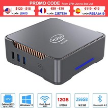 미니컴퓨터 미니PC gk3v 인텔 셀러론 j4125 8gb ddr4 128gb256gb windows 11 pro 게임용 4k 60hz hdmi vga win 11 mini, 12GB 램 256GB SSD, 영국