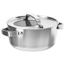 이케아 센수엘 스테인리스 그레이 냄비 뚜껑 4L 5.5L, 센수엘 냄비+뚜껑 4 l