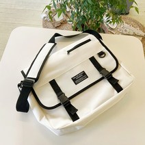 캔버스 라잇 지퍼 빅 크로스 학생 메신저백 (2color)