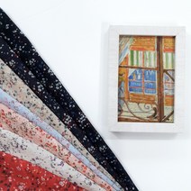 나염 폴리원단 꽃무늬 패턴 원피스 원단 의류원단 소품만들기 패브릭원단 홈패브릭 7종, 요루, 레드