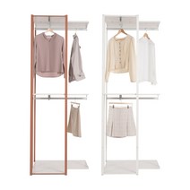 리바트 아일 드레스룸 800 연결형 코너 짧은옷장, 화이트(피시본 화이트)