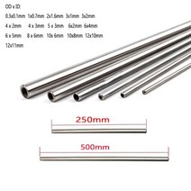 잔디깎기 1 10pcs 250mm500mm 304 원활한 Stainlessy 철강 모세관, 10x9mm  1pcs+500mm