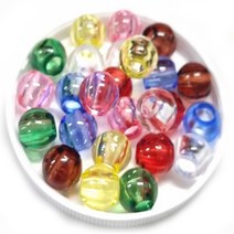 [단품비즈] 큰구멍 10mm 홀대볼 투명 한팩 비즈공예