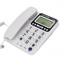 태경 강력벨 빅버튼 발신자표시 유선전화기 TK-650, TK-650_화이트