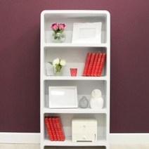 좁은책장 공간분리책장 거실책꽂이 더크린 DIY 노벨4단 틈새 서재장 오픈, 블랙