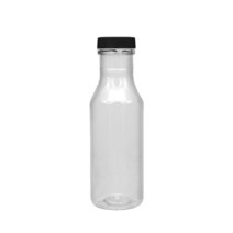 PET-원형쥬스병310ml(1개입) 페트병 투명용기 플라스틱병, 블랙
