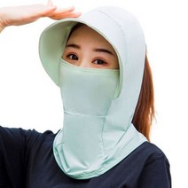 얼굴 햇빛 가리개 농사 모자 여름 넥워머 자외선 차단 마스크 골프 목 통기성 넓은 챙 여성 커버 캡 태양 보호, Green