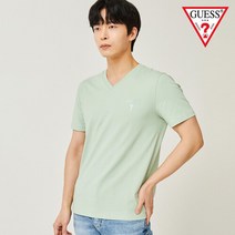 게스진 [게스] 남성 미니로고 V넥 반팔티 (MN2K9461)