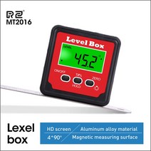 디지털수평계 레이저수평기 RZ 디지털 각도기 경사계 범용 레벨 박스 360 각도 파인더 백라이트 측정 게이지, [01] MT
