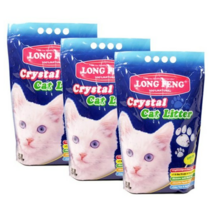 펫모닝 룽펑 크리스탈 고양이 모래 실리카겔 LONGFENG-04 라벤더향, 5L, 3개